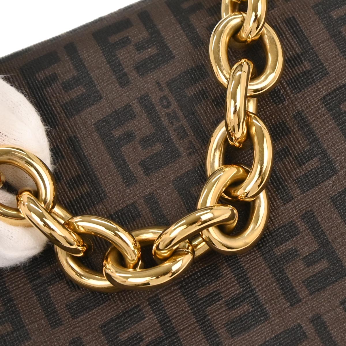 Fendi Brown PVC Zucchino Handbag