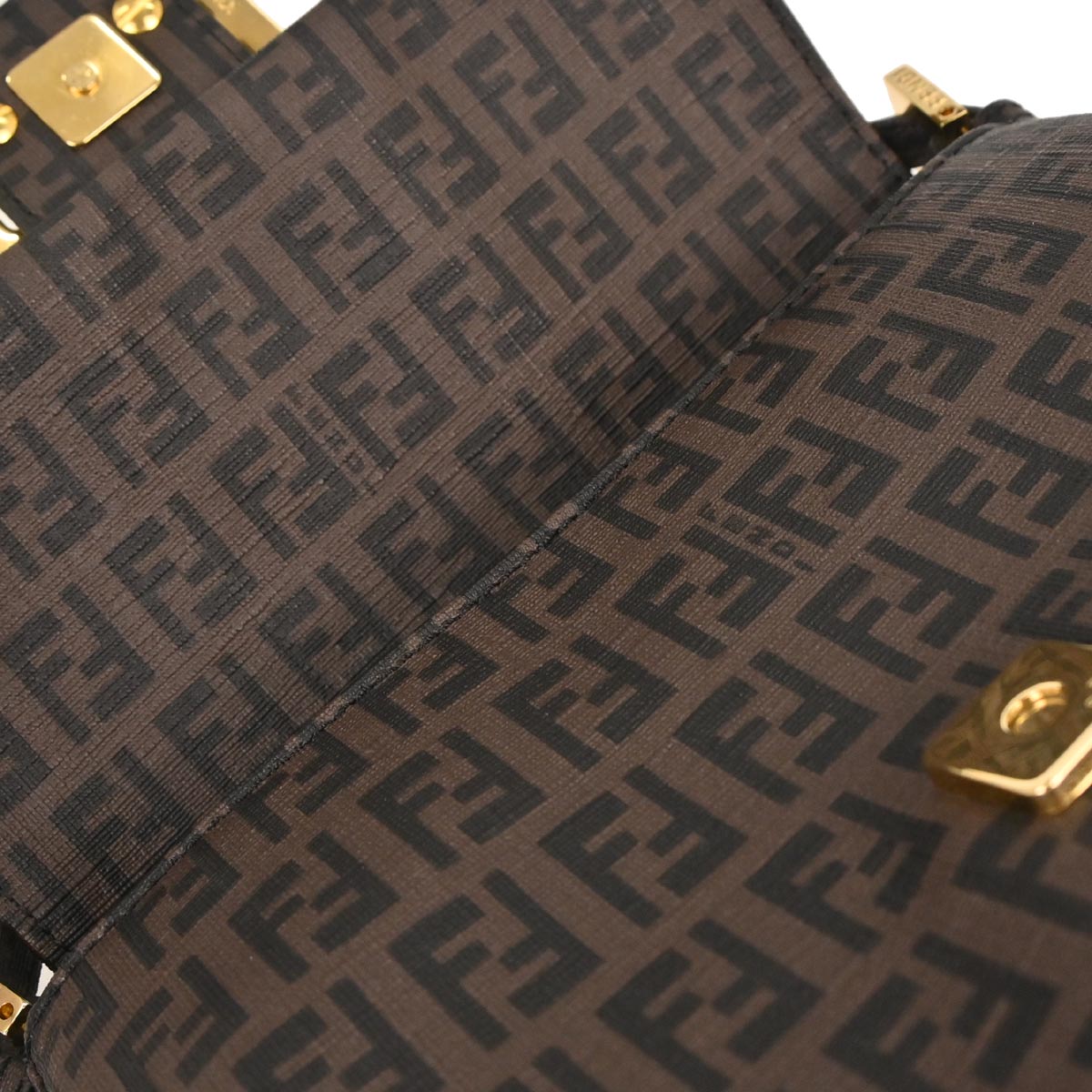 Fendi Brown PVC Zucchino Handbag