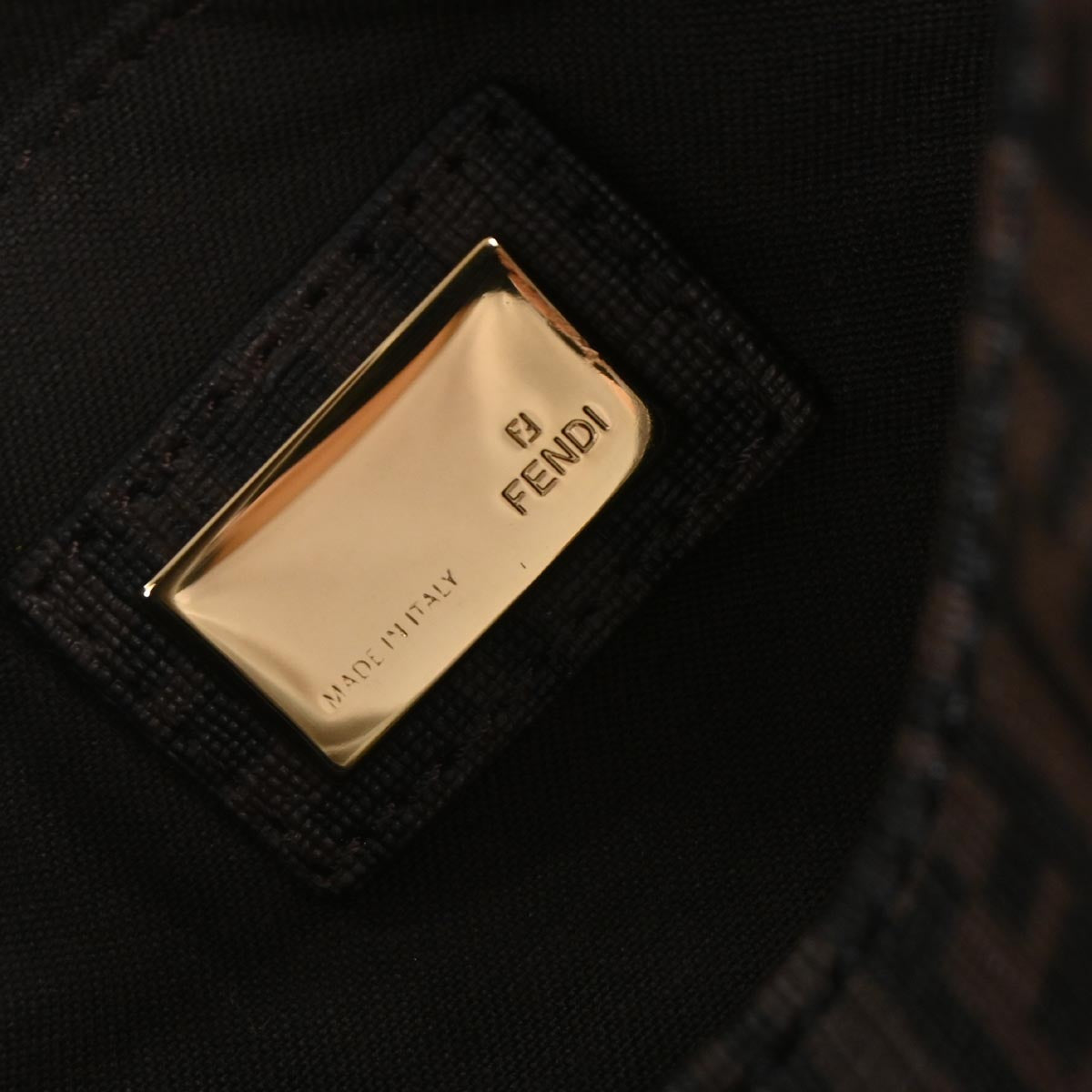 Fendi Brown PVC Zucchino Handbag