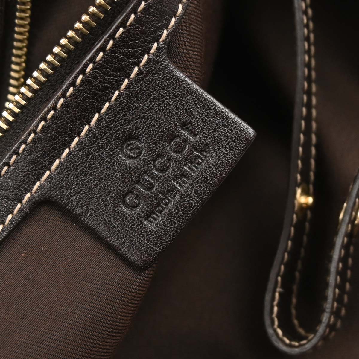 Gucci Beige Canvas GG Horsebit Handbag