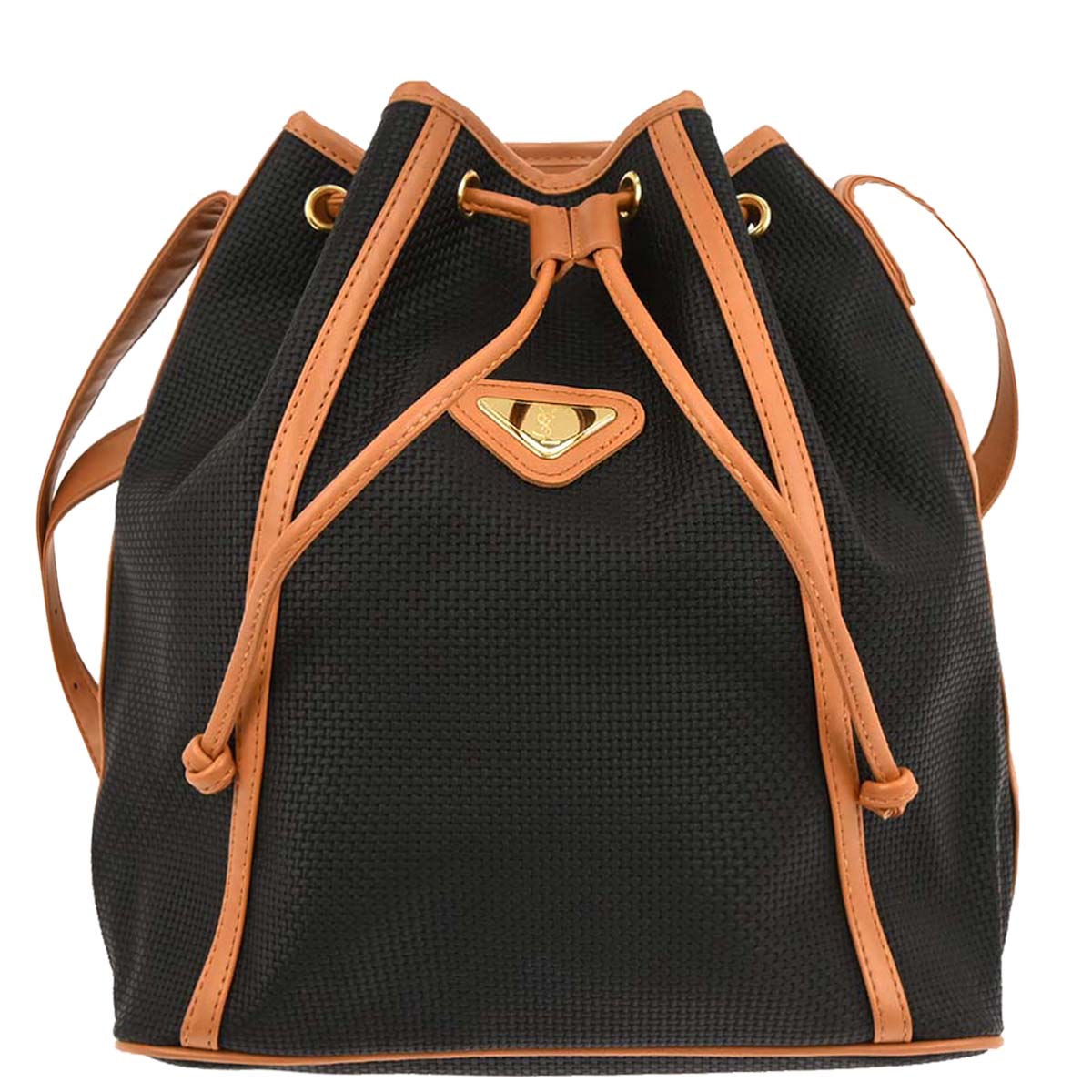 Yves Saint Laurent Black Canvas Shoulder Bag