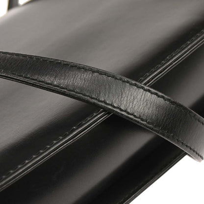 Gucci Black Leather Bamboo Shoulder Bag