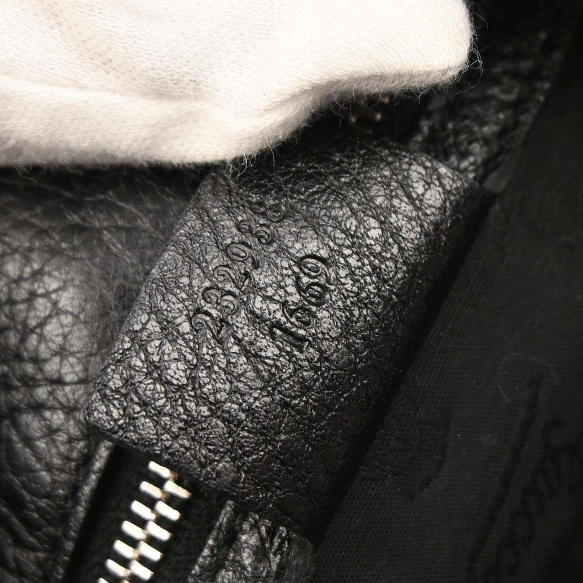 Gucci Black Leather Jungle Bamboo Shoulder Bag