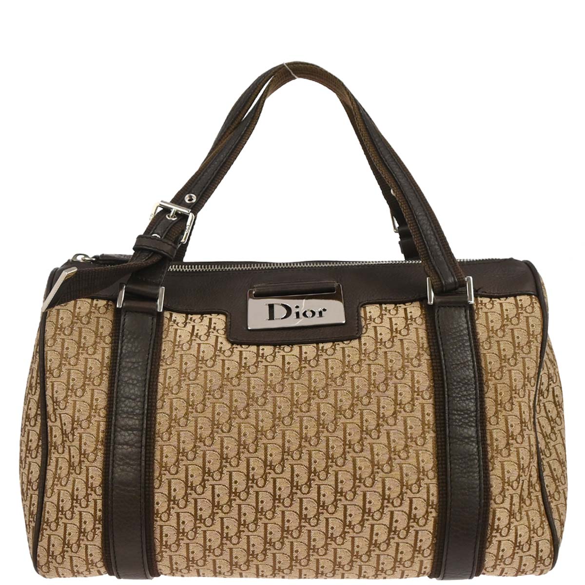 Christian Dior Brown Beige Street Chic Trotter Handbag