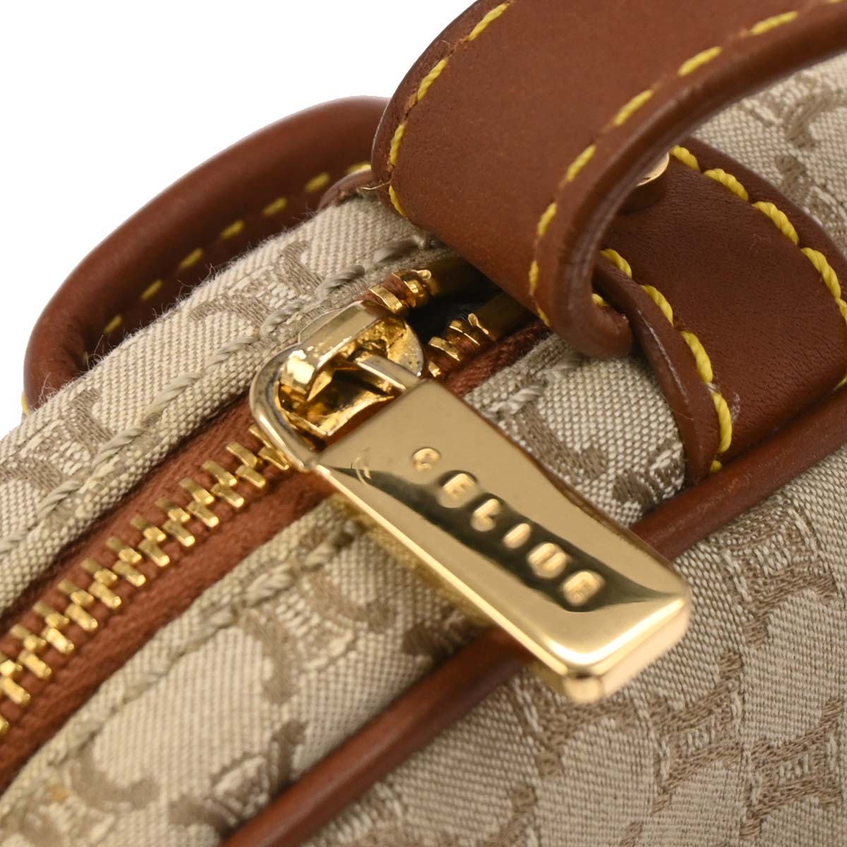 Celine * Beige Macadam Shoulder Bag
