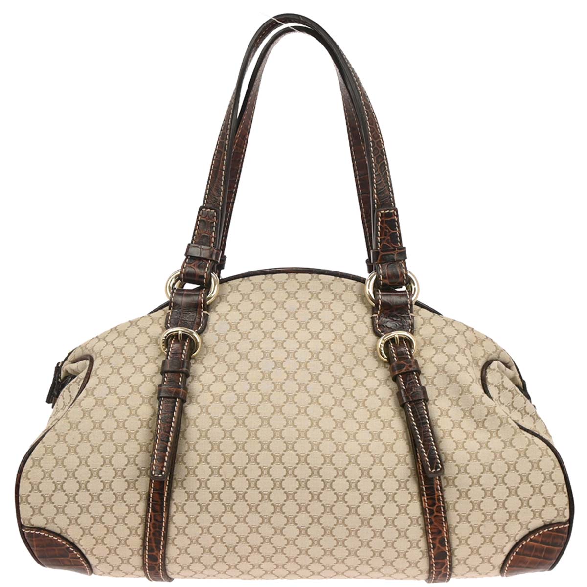 Celine * Beige Canvas Macadam Handbag