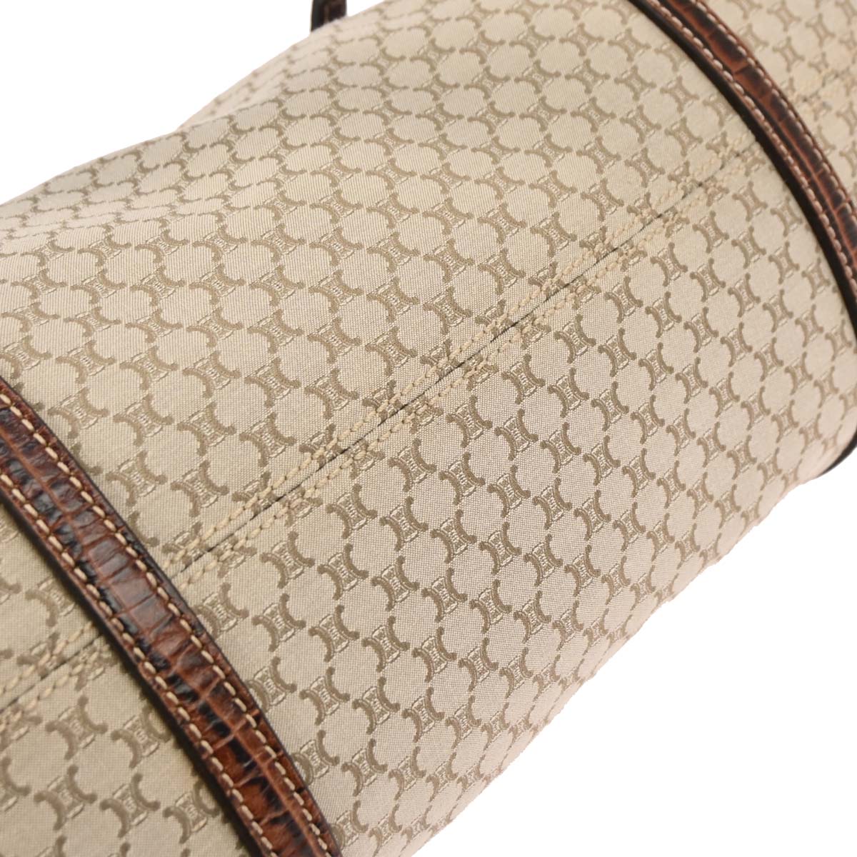 Celine * Beige Canvas Macadam Handbag