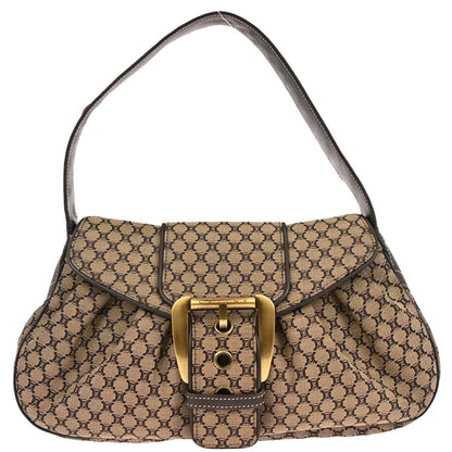 Celine Brown Canvas Macadam Handbag