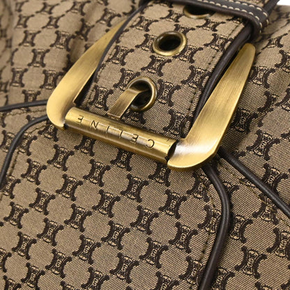Celine Brown Canvas Macadam Handbag