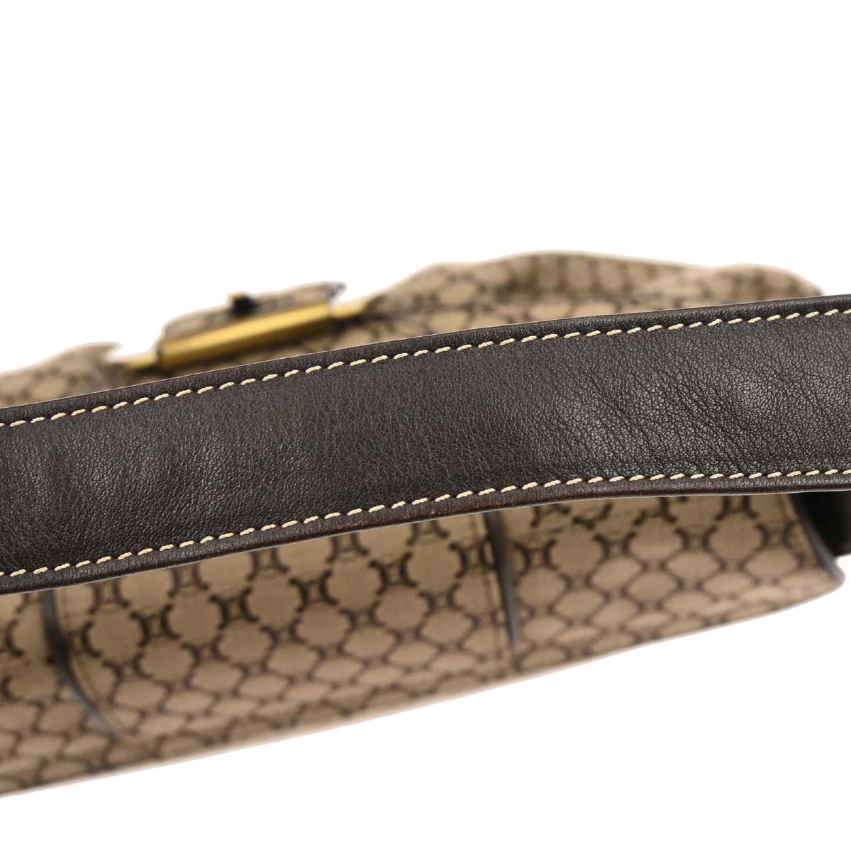 Celine Brown Canvas Macadam Handbag