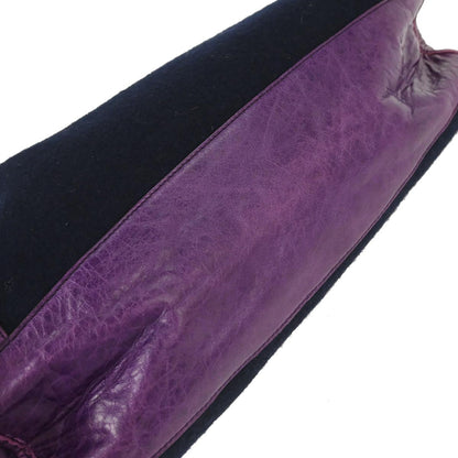 Balenciaga Navy Wool City Medium Handbag