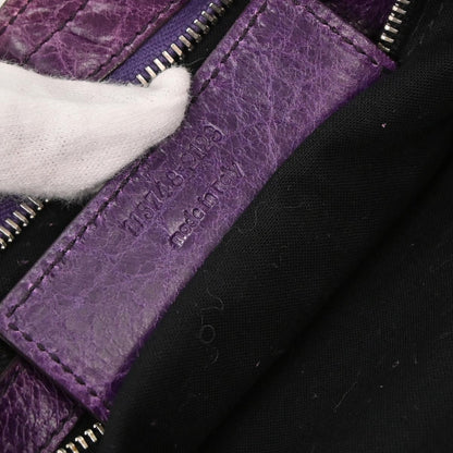 Balenciaga Navy Wool City Medium Handbag