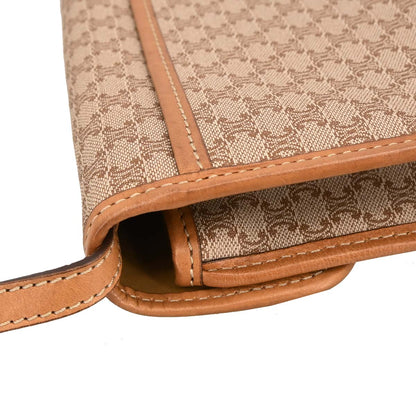 Celine Beige PVC Macadam Shoulder Bag