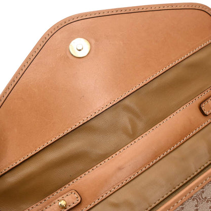 Celine Beige PVC Macadam Shoulder Bag