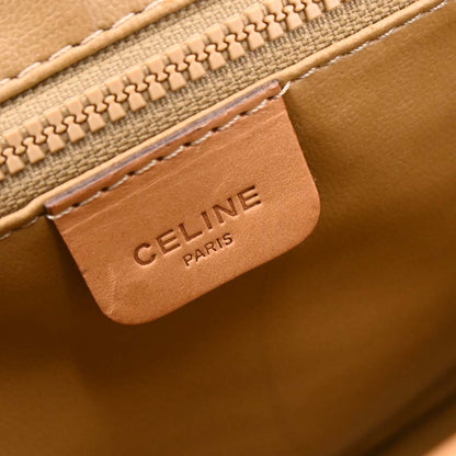 Celine Beige PVC Macadam Shoulder Bag
