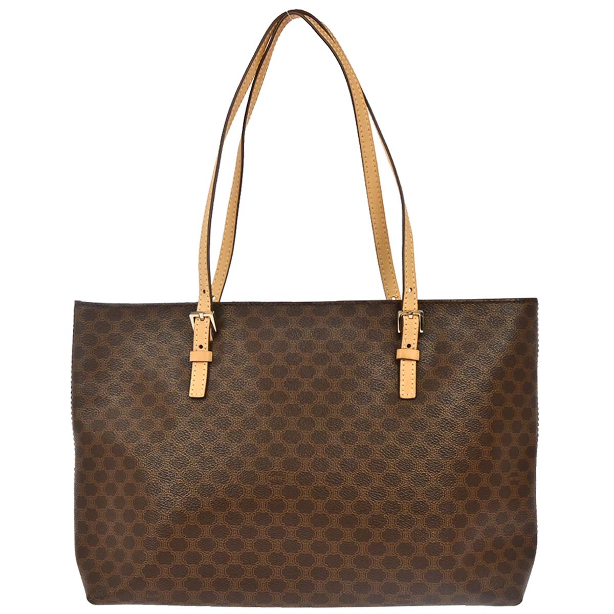 Celine * Brown Macadam Tote Handbag