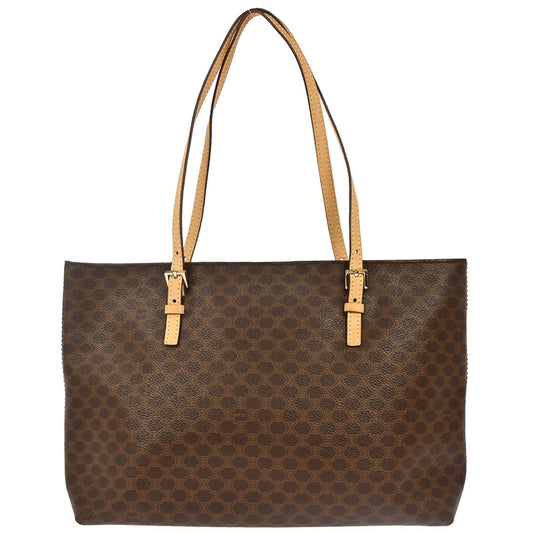 Celine * Brown Macadam Tote Handbag