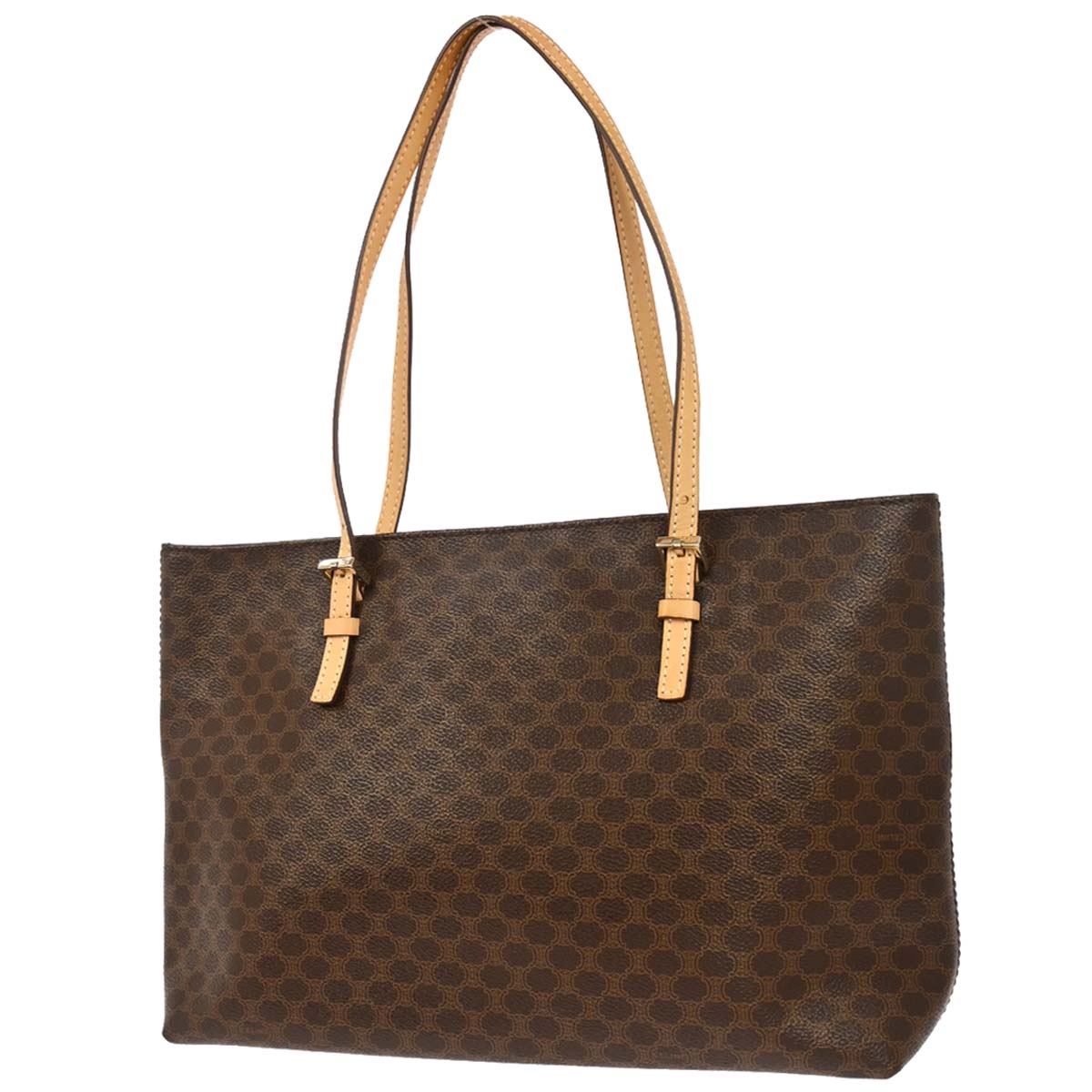 Celine * Brown Macadam Tote Handbag