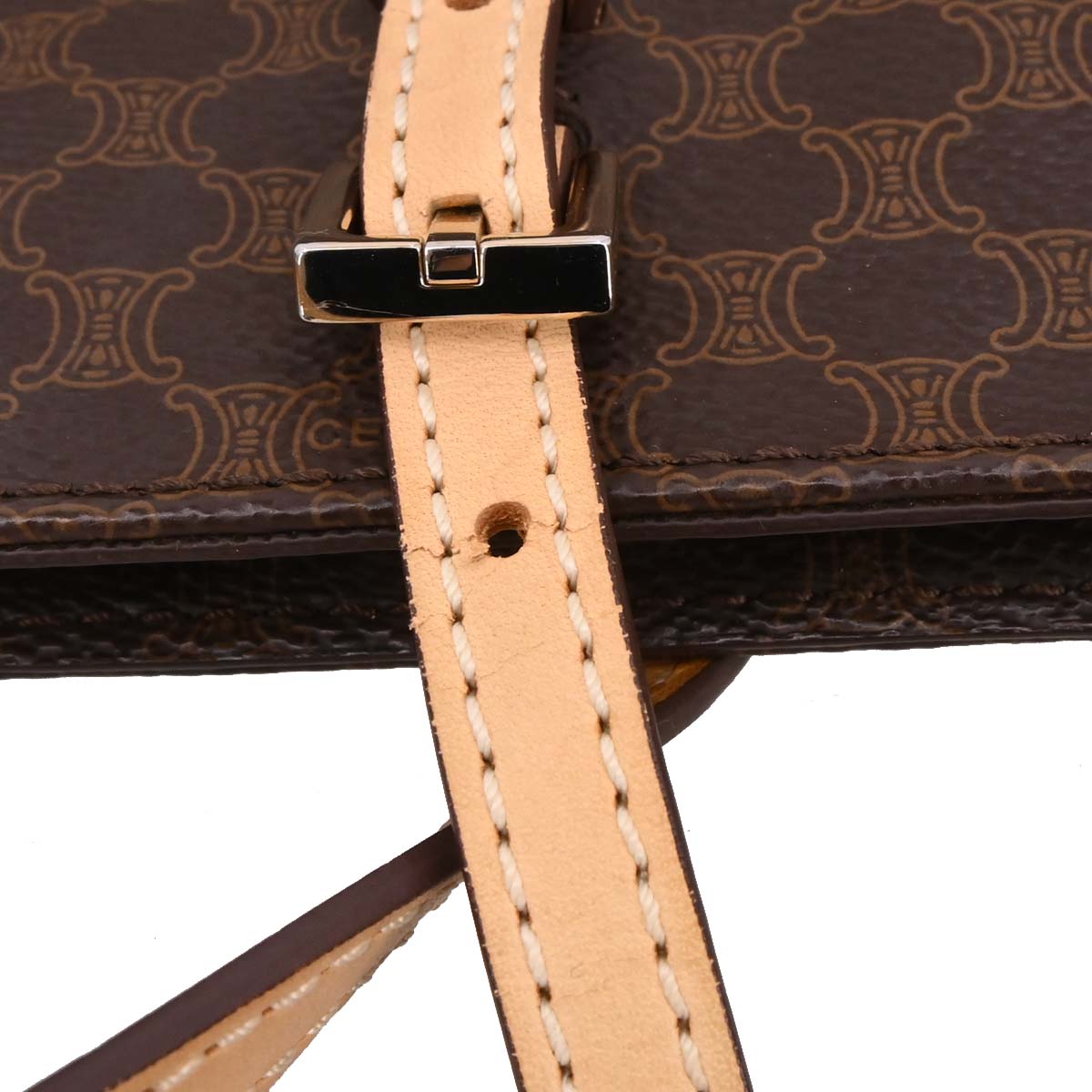 Celine * Brown Macadam Tote Handbag