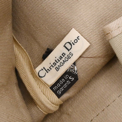 Christian Dior Beige Navy Canvas Trotter Duffle Handbag