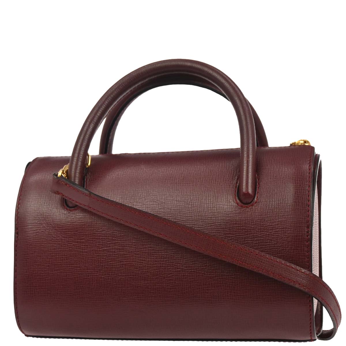 Cartier Bordeaux Leather 2way Shoulder Handbag