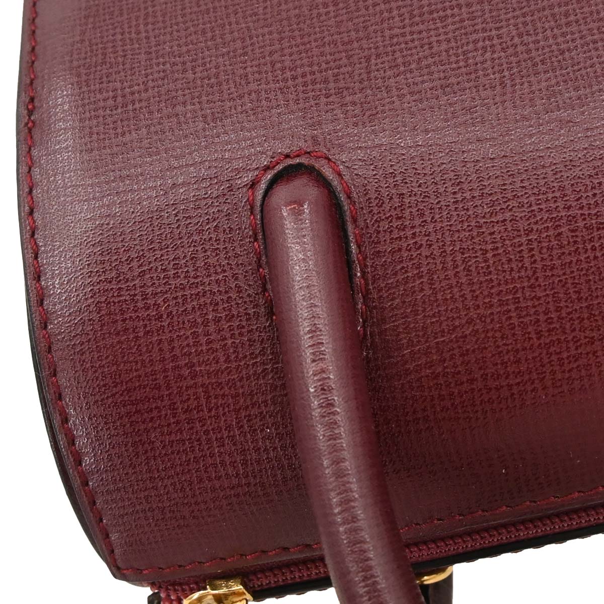 Cartier Bordeaux Leather 2way Shoulder Handbag