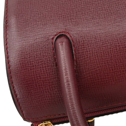 Cartier Bordeaux Leather 2way Shoulder Handbag