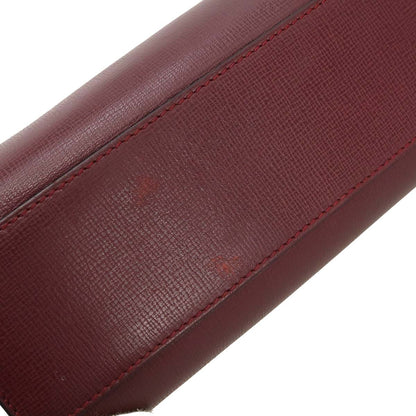 Cartier Bordeaux Leather 2way Shoulder Handbag
