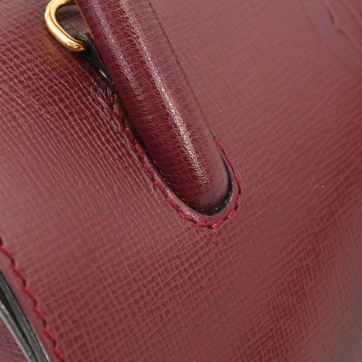 Cartier Bordeaux Leather 2way Shoulder Handbag