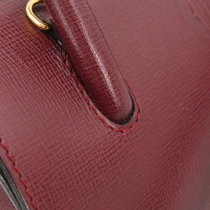 Cartier Bordeaux Leather 2way Shoulder Handbag