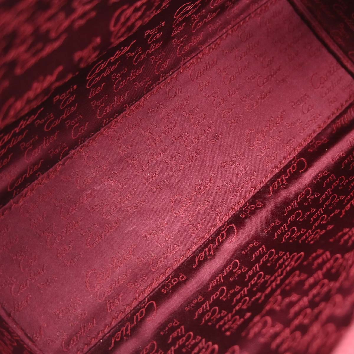 Cartier Bordeaux Leather 2way Shoulder Handbag