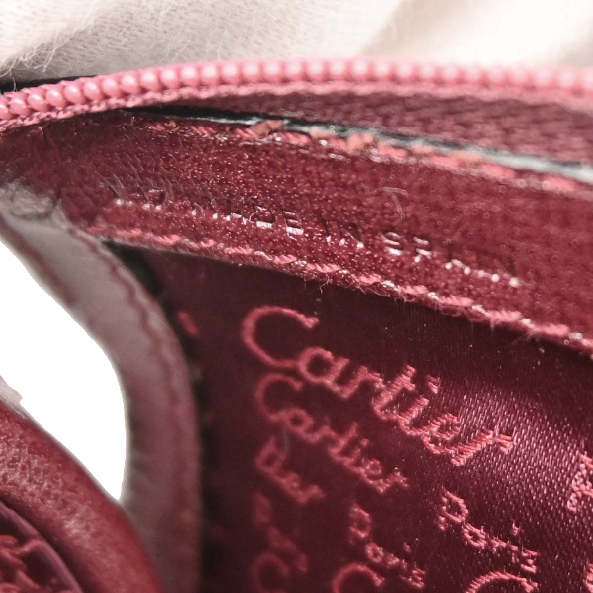 Cartier Bordeaux Leather 2way Shoulder Handbag