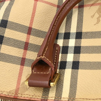 Burberry Beige Brown House Check Duffle Handbag