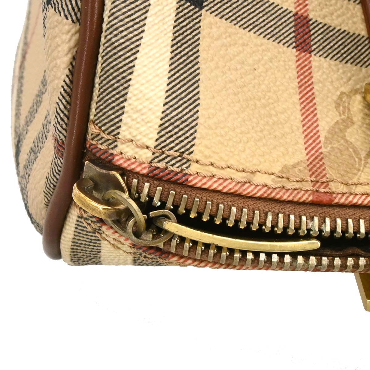 Burberry Beige Brown House Check Duffle Handbag