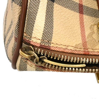 Burberry Beige Brown House Check Duffle Handbag