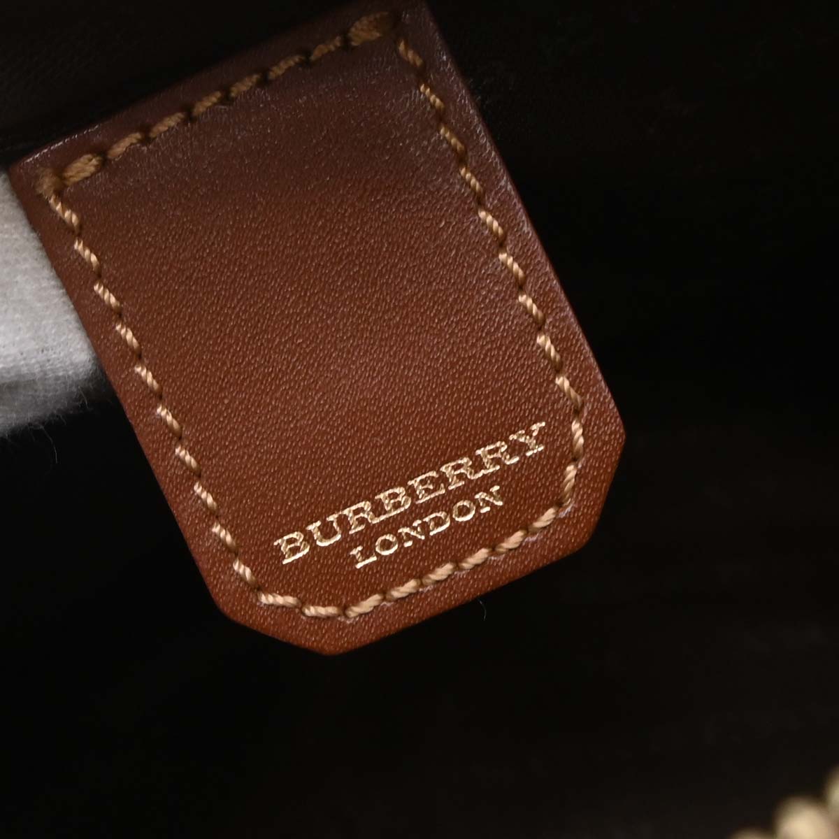 Burberry Beige Brown House Check Duffle Handbag