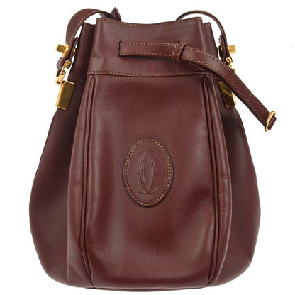 Cartier Bordeaux Leather Must de Cartier Shoulder Bag