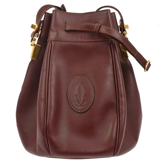 Cartier Bordeaux Leather Must de Cartier Shoulder Bag