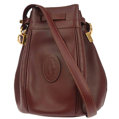 Cartier Bordeaux Leather Must de Cartier Shoulder Bag