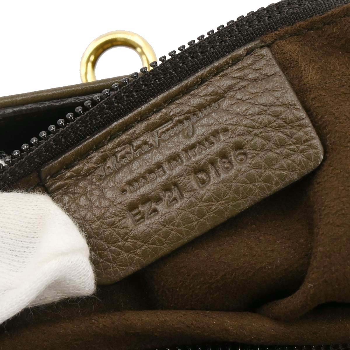 Salvatore Ferragamo Brown Leather Gancini 2way Shoulder Handbag