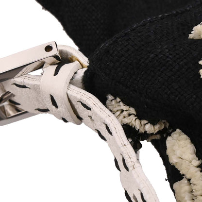 Fendi Black Wool Baguette Handbag