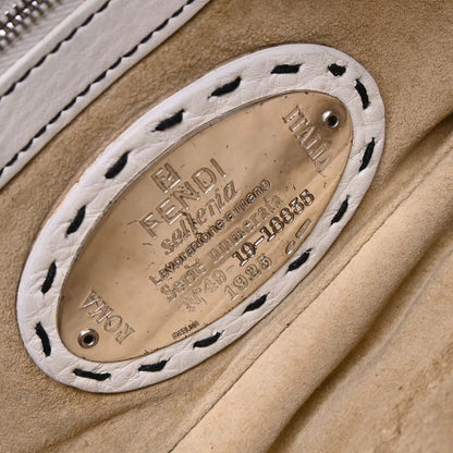 Fendi Black Wool Baguette Handbag