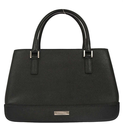 Burberry Black Leather Tote Handbag