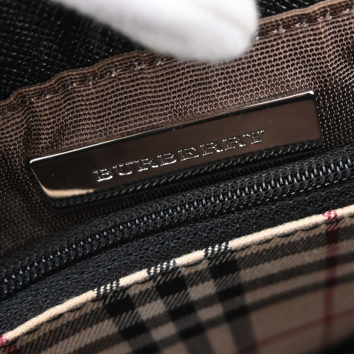 Burberry Black Leather Tote Handbag