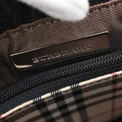 Burberry Black Leather Tote Handbag