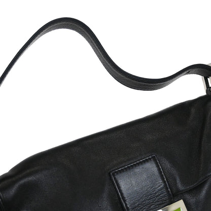 Fendi Black Lambskin Baguette Handbag