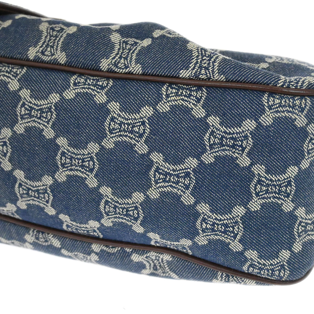 Celine Blue Denim Macadam Handbag