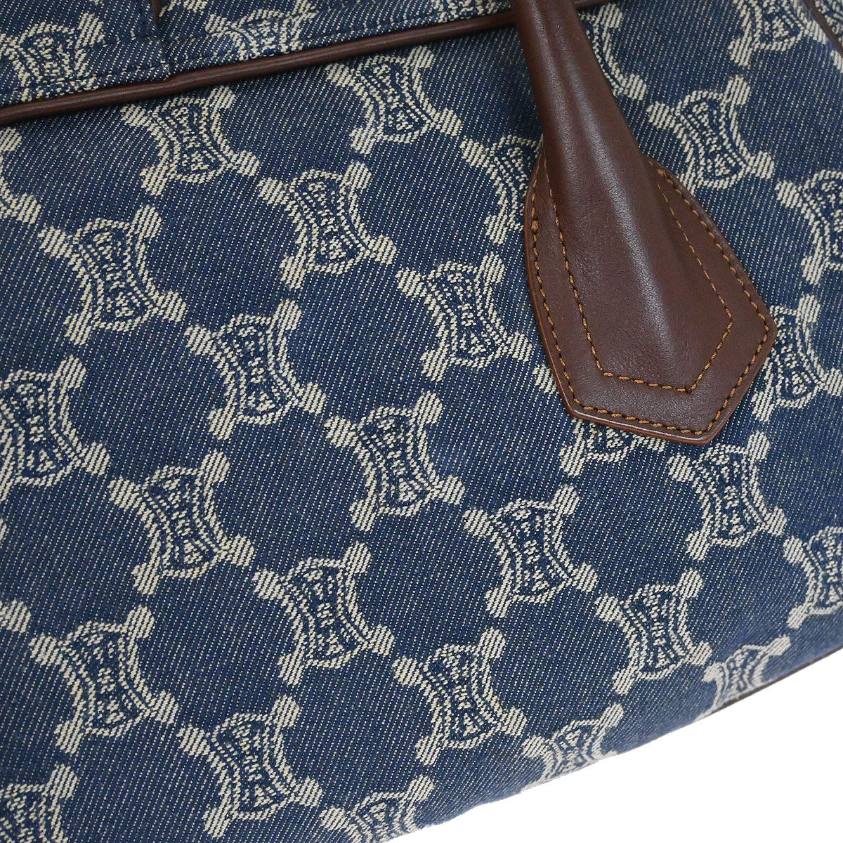 Celine Blue Denim Macadam Handbag