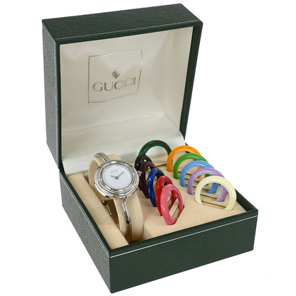 Gucci 11/12.2 Change Bezel Chameleon Quartz Watch SS