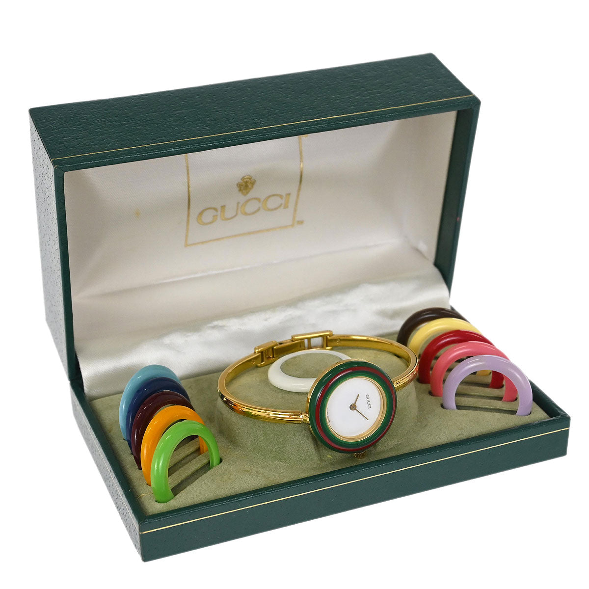 Gucci 11/12.2 Change Bezel Chameleon Quartz Watch SS